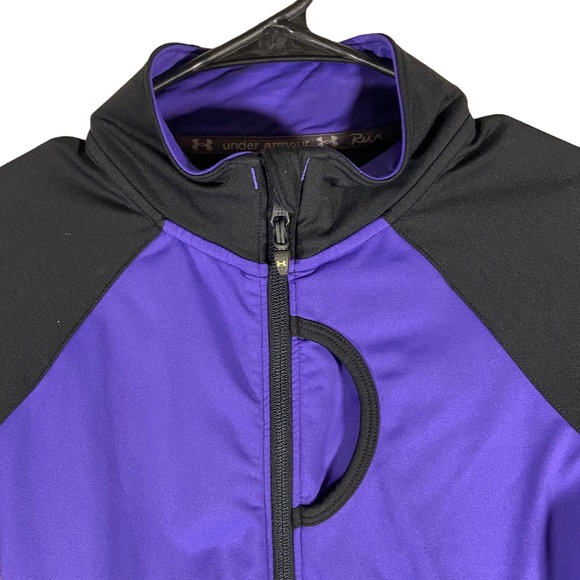 Under Armour Shirt Jacket Women's‎ Small Full Zip Run Running Reflective Pockets - Picture 5 of 12